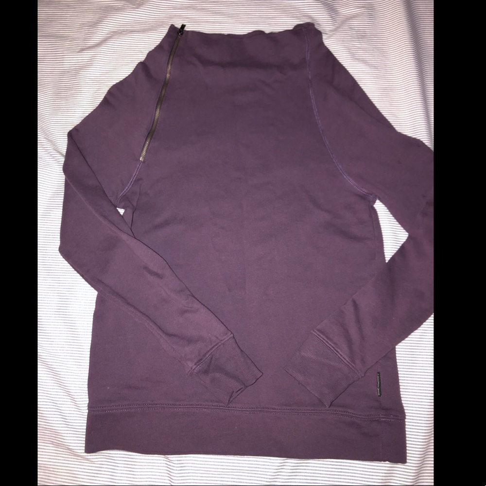 Plum Calvin Klein Zip-Up Sweatshirt